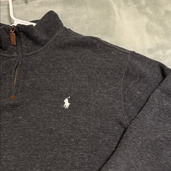 Ralph Lauren Dark Gray Zip Up Sweater - Picture 4 of 6